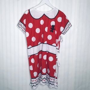 Disney Minnie Mouse polka dot wrap around nightgown or costume size XL